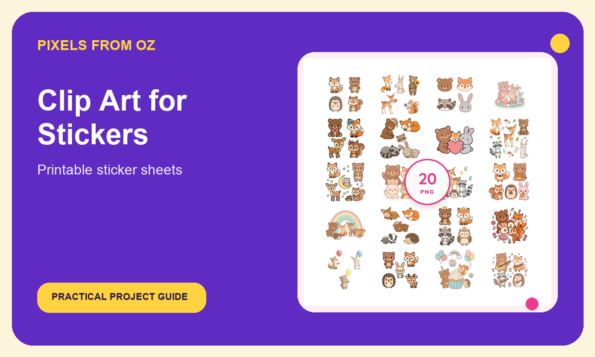 Clip Art for Stickers project guide cover