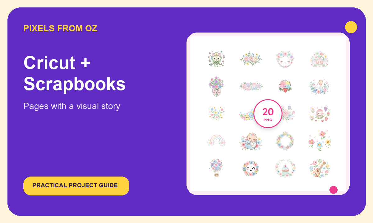 Clip Art for Cricut and Scrapbooks project guide cover