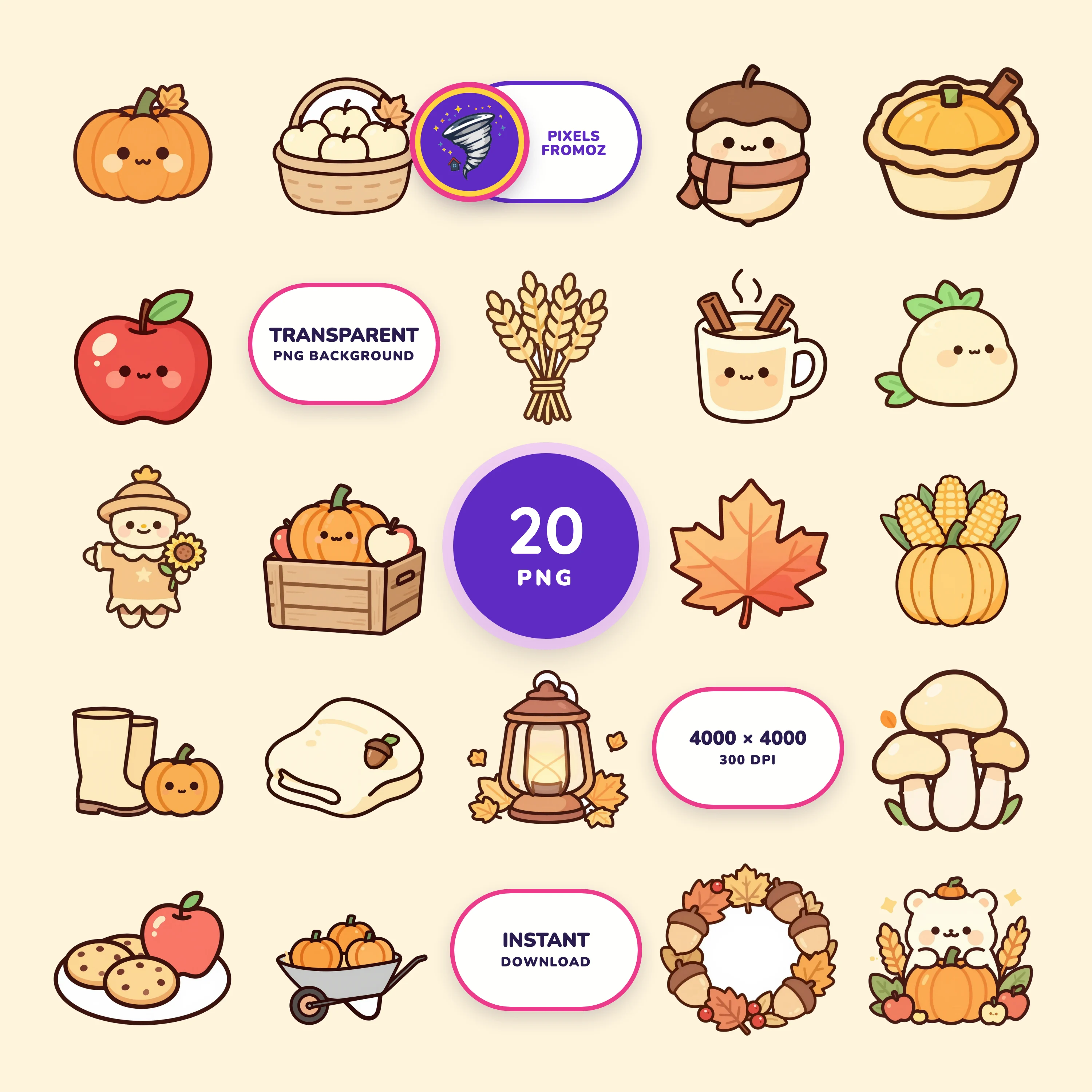 Autumn Harvest PNG clip art collection