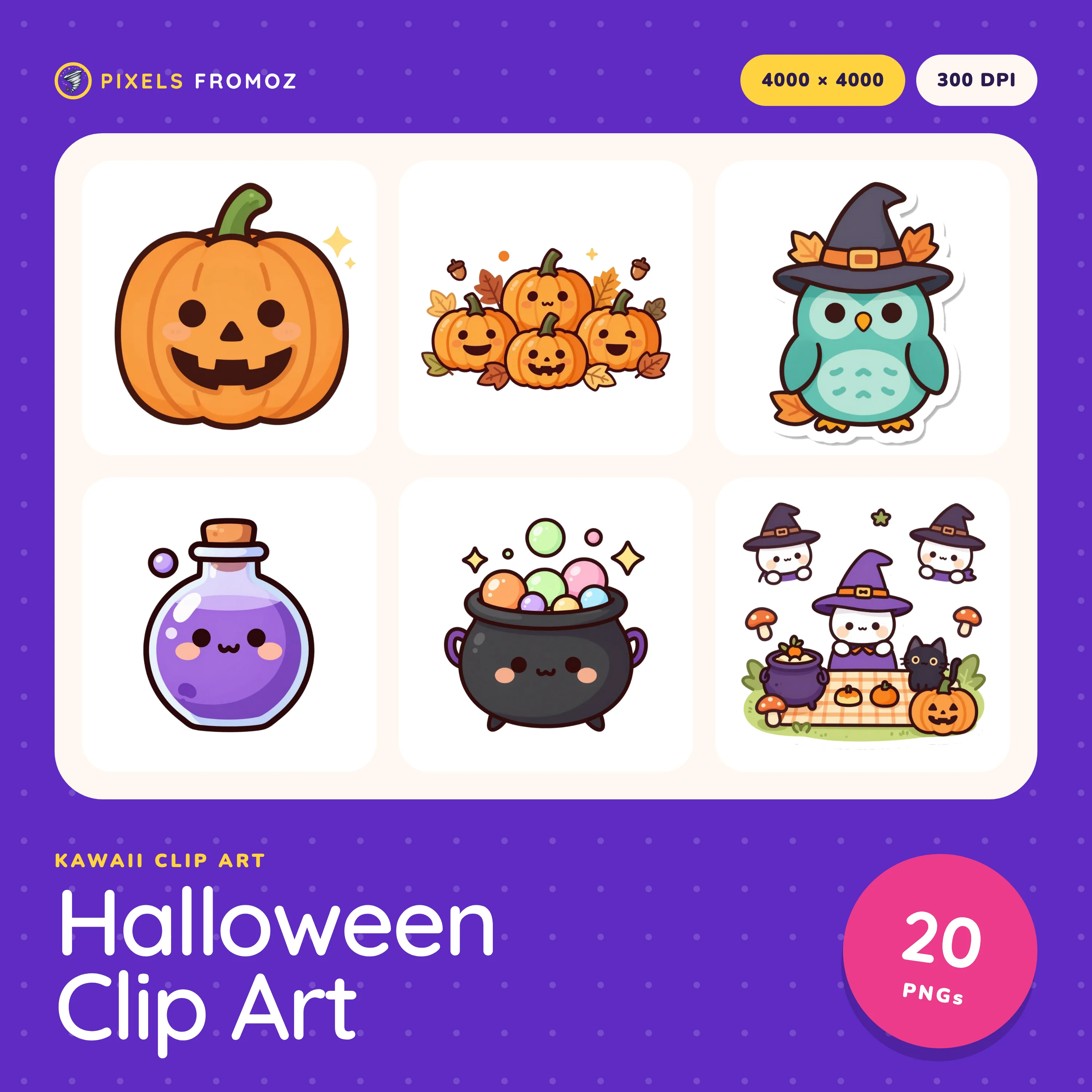 Halloween Woodland PNG clip art collection